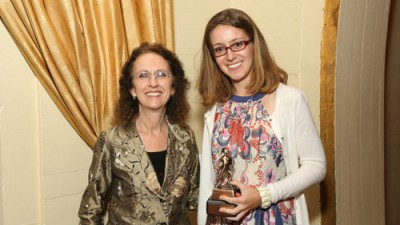 Linda Alkana presented the Ronald Alkana Outstanding Doctoral Scholar Award to Martha Pastuszka.