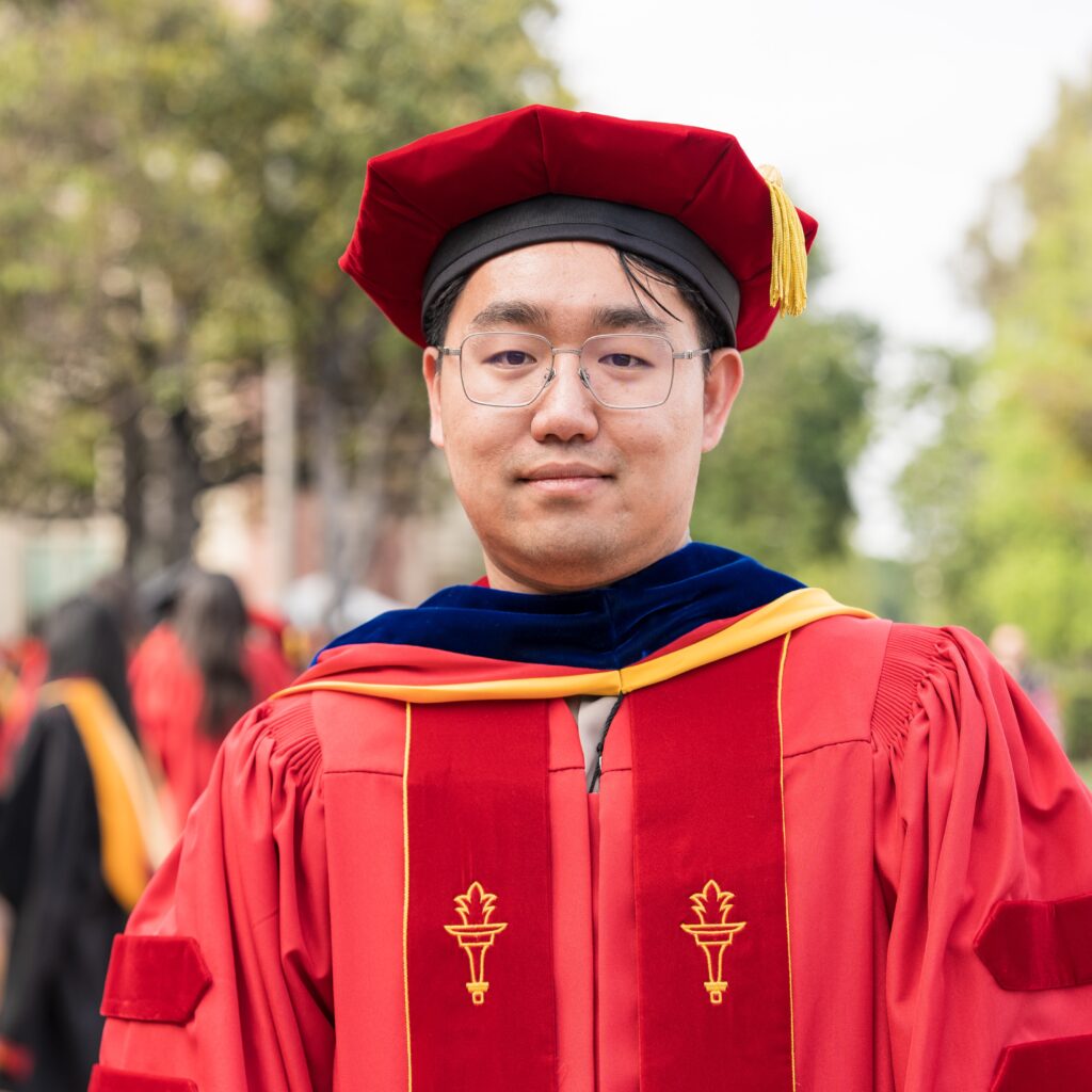 Yu is the first USC Mann student to pursue both an MS in biopharmaceutical marketing and a PhD in health economics at the same time. (Photo by David Zong/USC Mann)