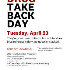 On April 23, students, faculty and staff can safely dispose of any unused or expired prescriptions and other drugs—no questions asked.