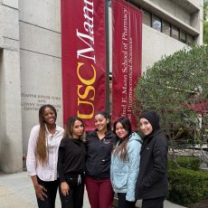 From left: PGY-1 Community Pharmacy Residents Ngozi Okoroma, Angelica Aleksanyan, Monica Padilla, Julie Le and Fatima Saleh received 2025-26 APhA Foundation practitioner innovation incentive grants in support of their pharmacy-based projects. (Photo by Allison Chacon).
