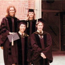 Brian and Kathy Kim, with their classmates, at the 89th USC Commencement Ceremony in on June 8, 1972. (Photo courtesy of Brian and Kathy Kim)